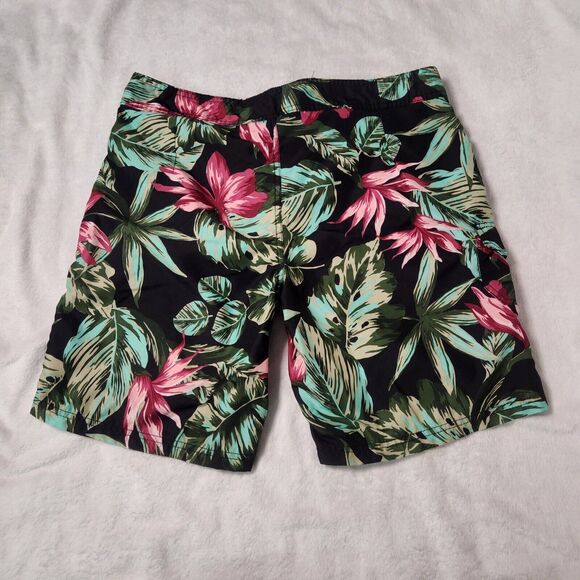 Kanu Surf Board Shorts Mens Multicolor Size 14 Hawaiian Floral Aloha Swim Trunks - Picture 2 of 4